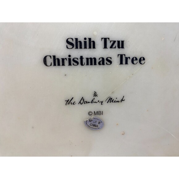 Danbury Mint Shih Tzu Christmas Tree Lighted Dog Puppy Holiday Decor Complete - Picture 16 of 16